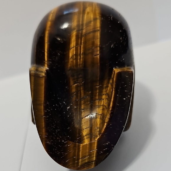 3" Tiger's Eye Skull Crystal Carving - Picture 10 of 10